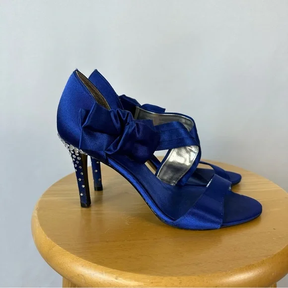 Blue Bow Bedazzled Heels - Picture 3 of 6